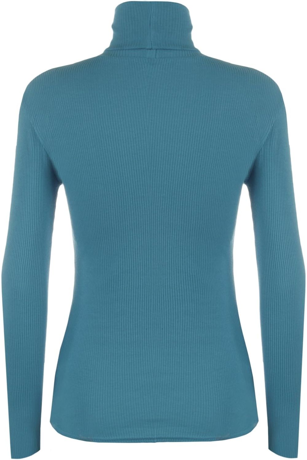 Plus Size Ribbed Stretch Polo Neck Top Tops WearAll