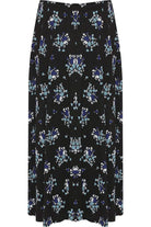 Teal Floral Midi Skirt Skirt WearAll