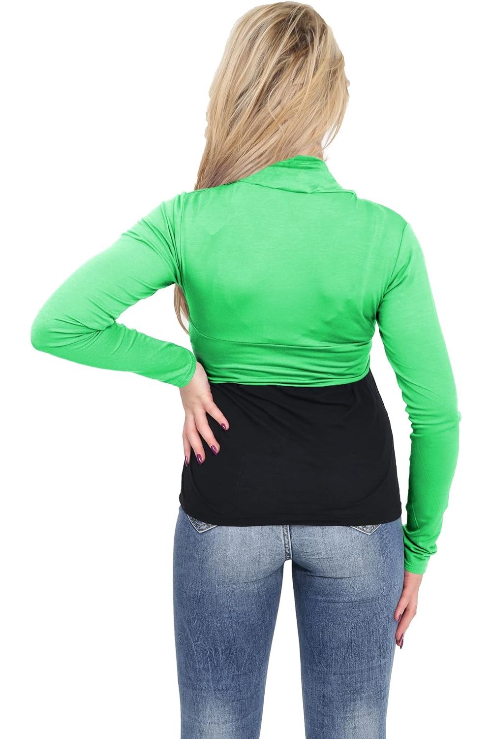 Plus Size Long Sleeve Crop Bolero Shrug Tops WearAll