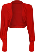 Long Sleeve Batwing Shrug Tops WearAll Red 8-10