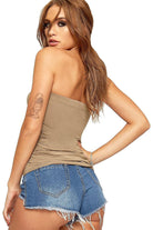 Side Ruched Boob Tube Bandeau Top BraTop WearAll
