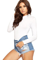 Unity Solid Stand Collar turtleneck Bodysuit Bodysuit WearAll