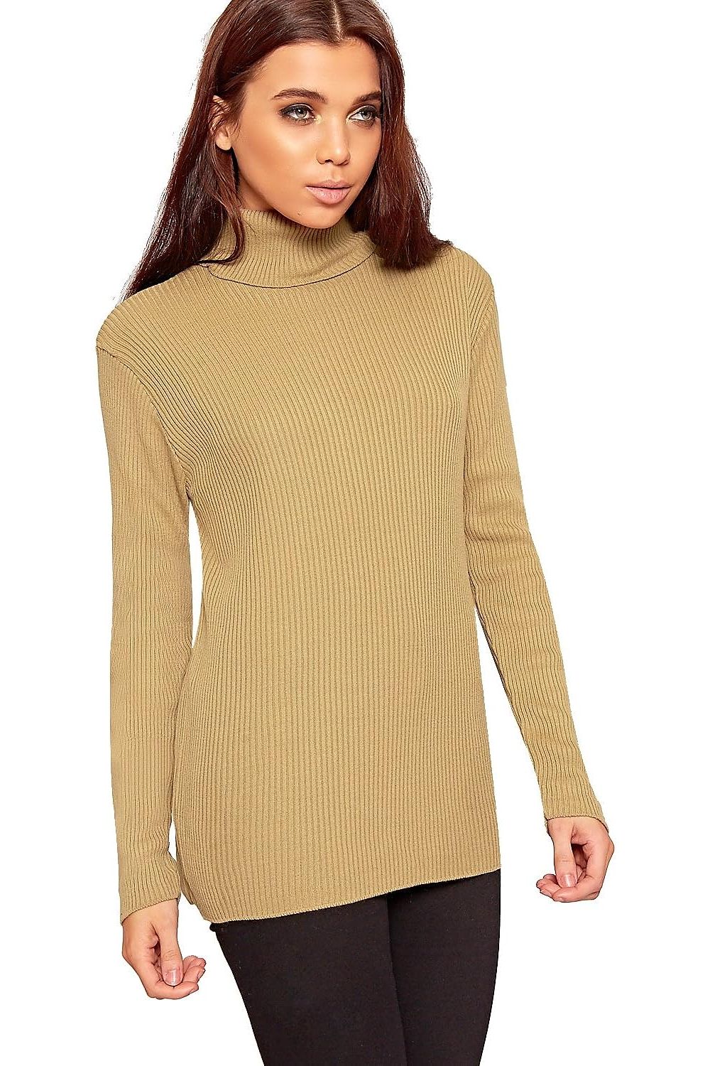 Polo Neck Knitted Top Tops WearAll
