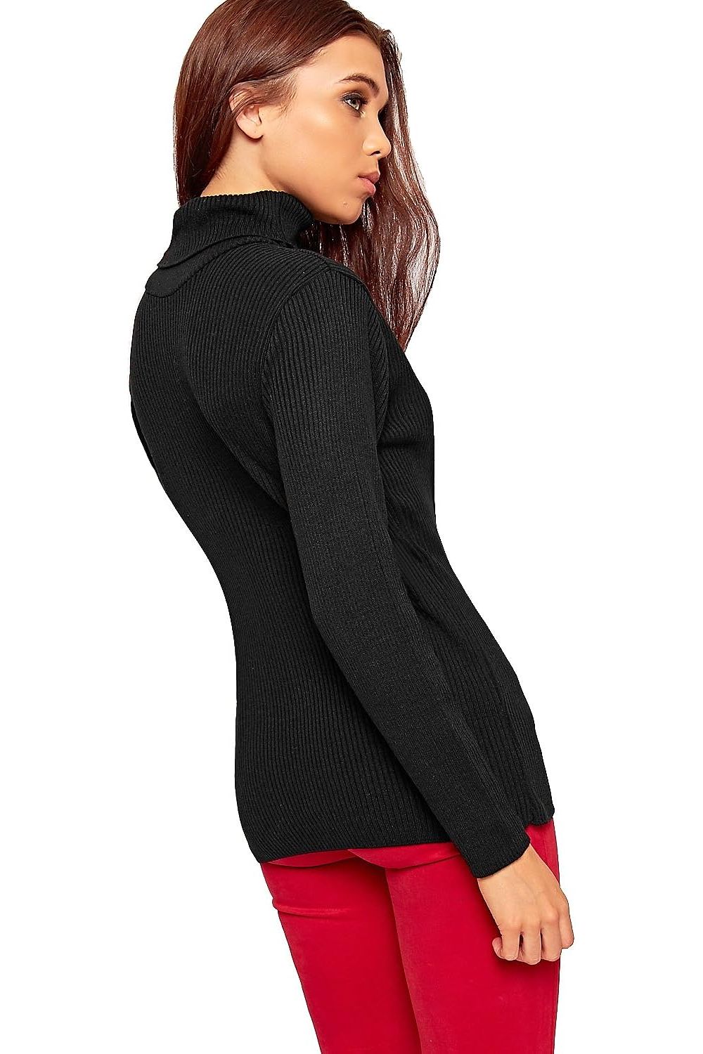 Polo Neck Knitted Top Tops WearAll