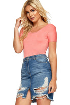 Plain Short Sleeve Bodysuits Bodysuit WearAll