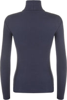 Ribbed Stretch Polo Neck Top Tops WearAll Navy Blue 8-10
