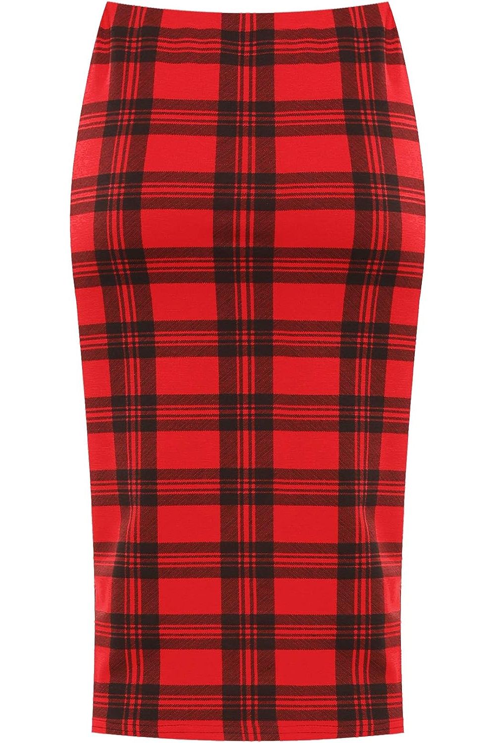 Plus Size Tartan Check Print Midi Skirt Skirt WearAll