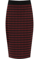 Plus Size Midi Skirt Dogtooth