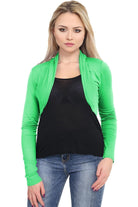 Long Sleeve Crop Bolero Shrug Tops WearAll Jade 8-10