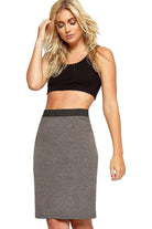 Plain Stretch Pencil Midi Skirt Apparel & Accessories WearAll