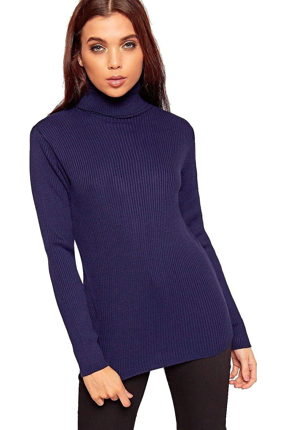 Polo Neck Knitted Top Tops WearAll