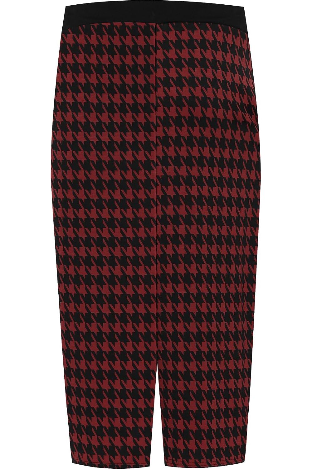 Plus Size Midi Skirt Dogtooth