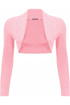 Long Sleeve Beaded Bolero Shrug Tops WearAll Pink 8-10