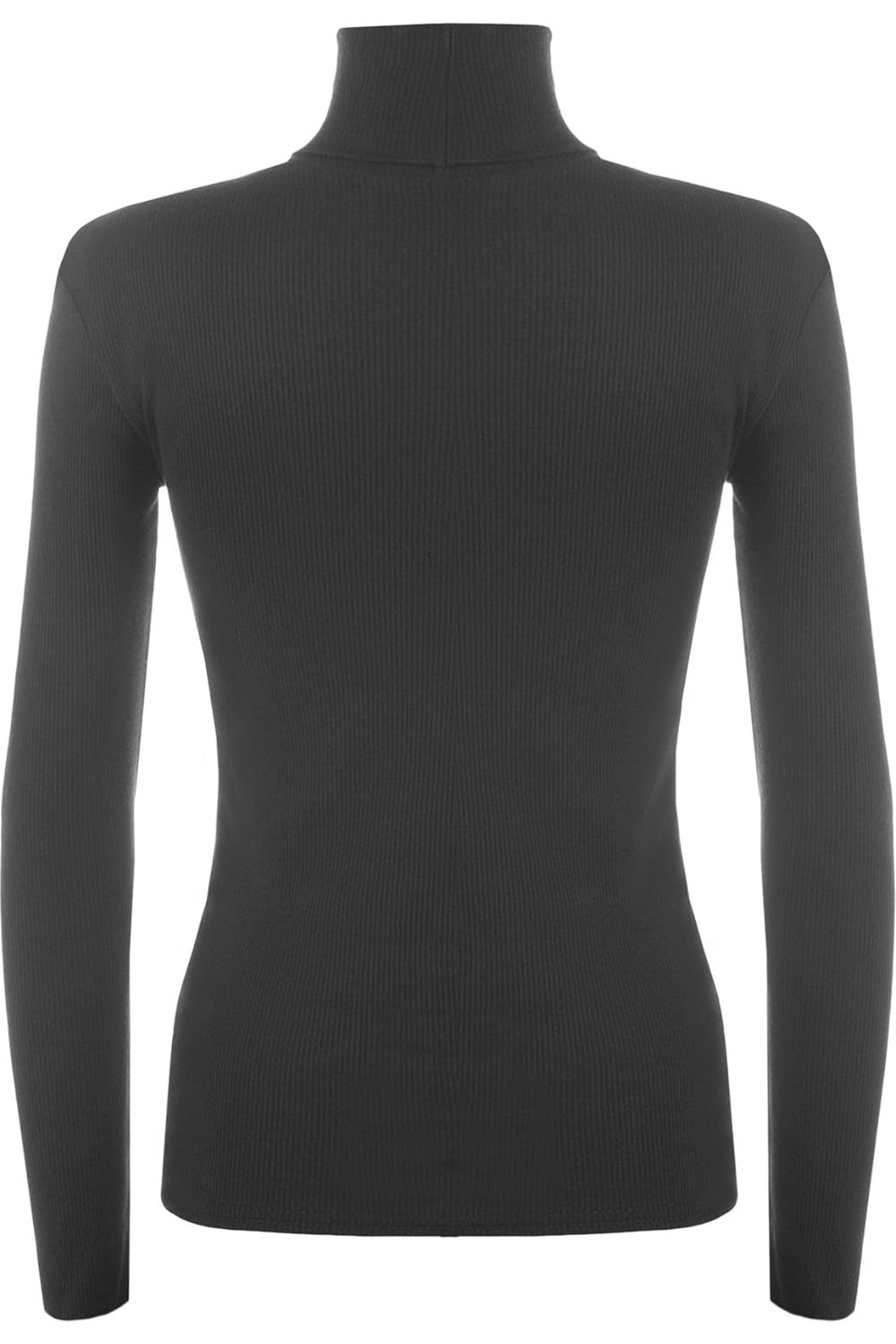 Plus Size Ribbed Stretch Polo Neck Top Tops WearAll