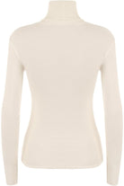 Plus Size Ribbed Stretch Polo Neck Top Tops WearAll Peach 16-18