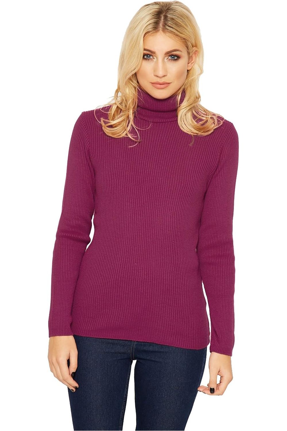 Polo Neck Knitted Top Tops WearAll