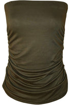 Side Ruched Boob Tube Bandeau Top BraTop WearAll