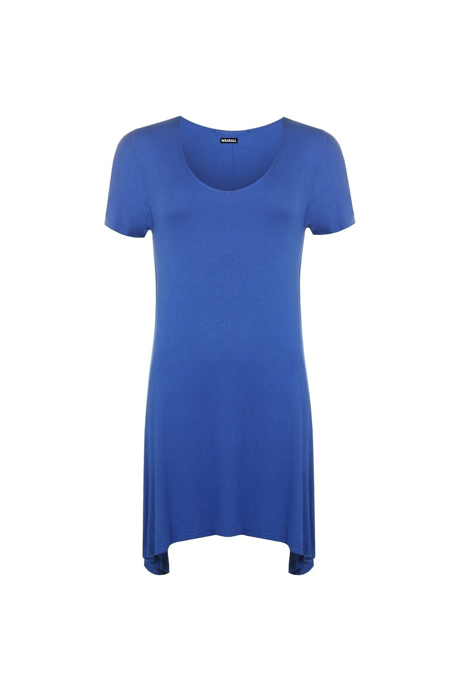 Hanky Hem Short Sleeve Top Apparel & Accessories WearAll Blue 16