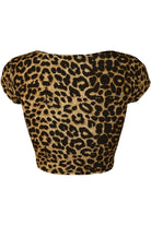 Printed Cap Sleeve Crop Tops Tops WearAll