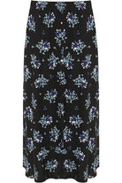 Teal Floral Midi Skirt Skirt WearAll