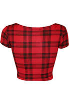 Printed Cap Sleeve Crop Tops Tops WearAll