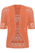 Plus Size Knitted Crochet Short Sleeve Shrugs Tops WearAll