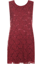 Plus Size Flapper Lace Dress Dress WearAll Wine 16-18