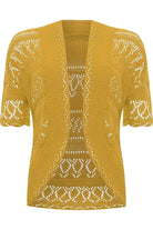 Plus Size Knitted Crochet Short Sleeve Shrugs Tops WearAll