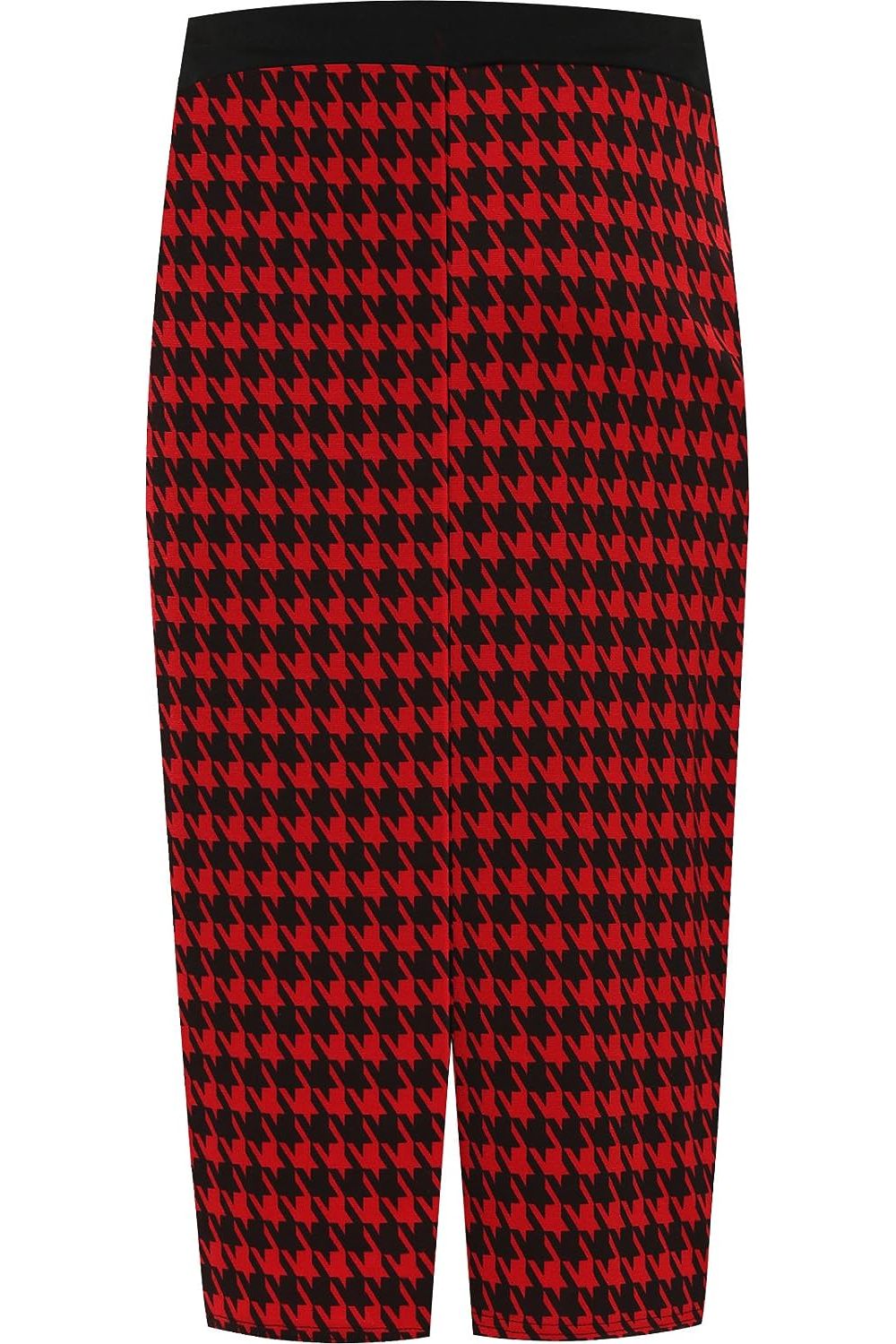 Plus Size Midi Skirt Dogtooth