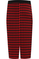 Plus Size Midi Skirt Dogtooth