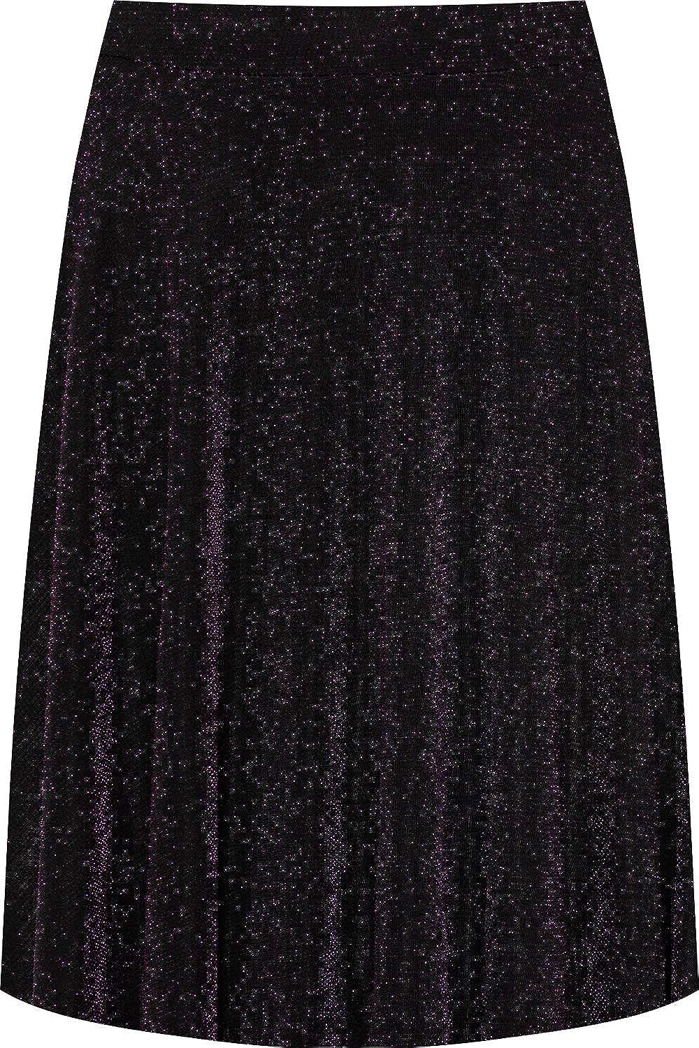 Lurex Glitter Sparkle Flared Swing Skirt Skirt WearAll Purple 14