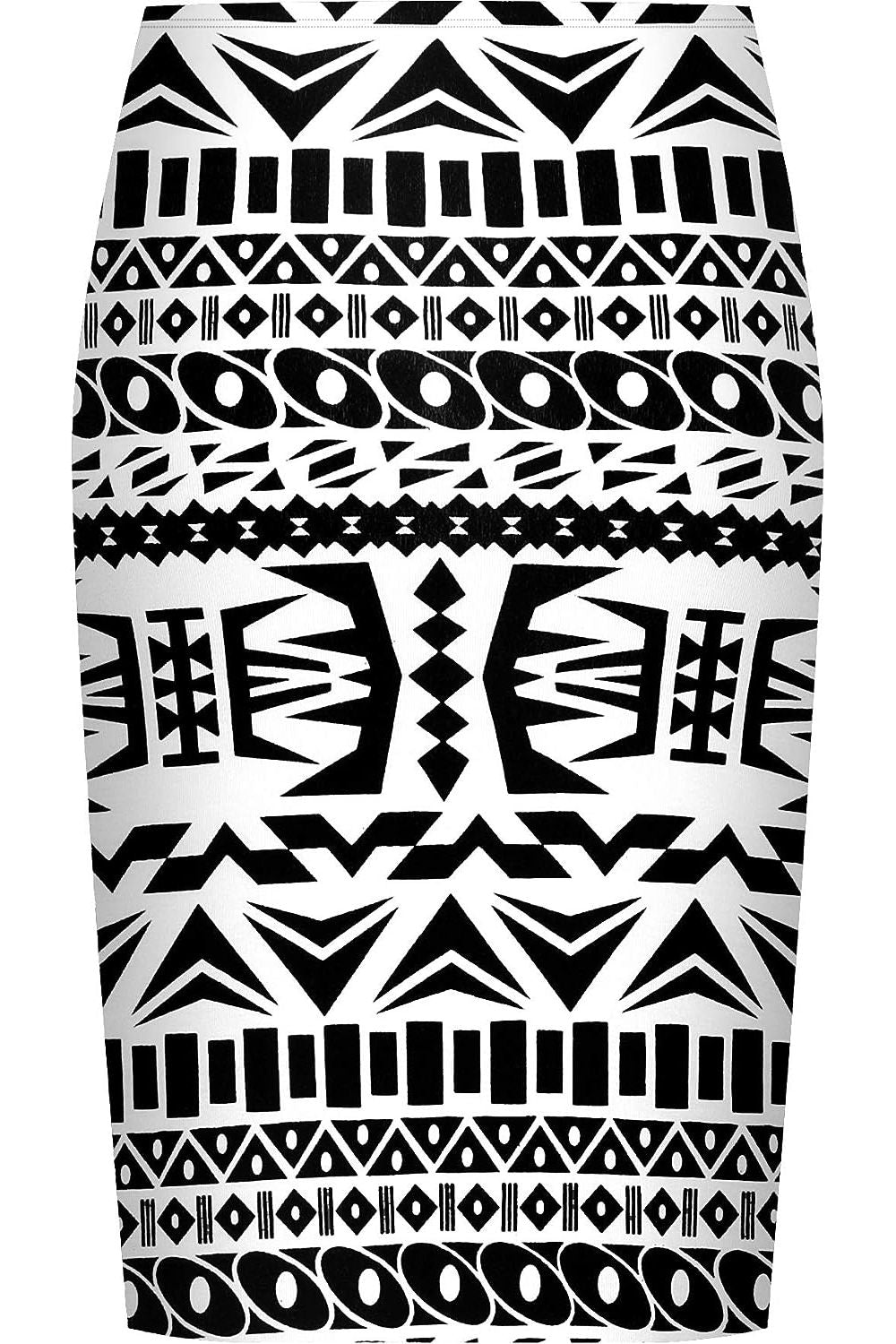 Printed Stretch Pencil Midi Skirt Skirt WearAll