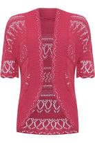 Plus Size Knitted Crochet Short Sleeve Shrugs Tops WearAll