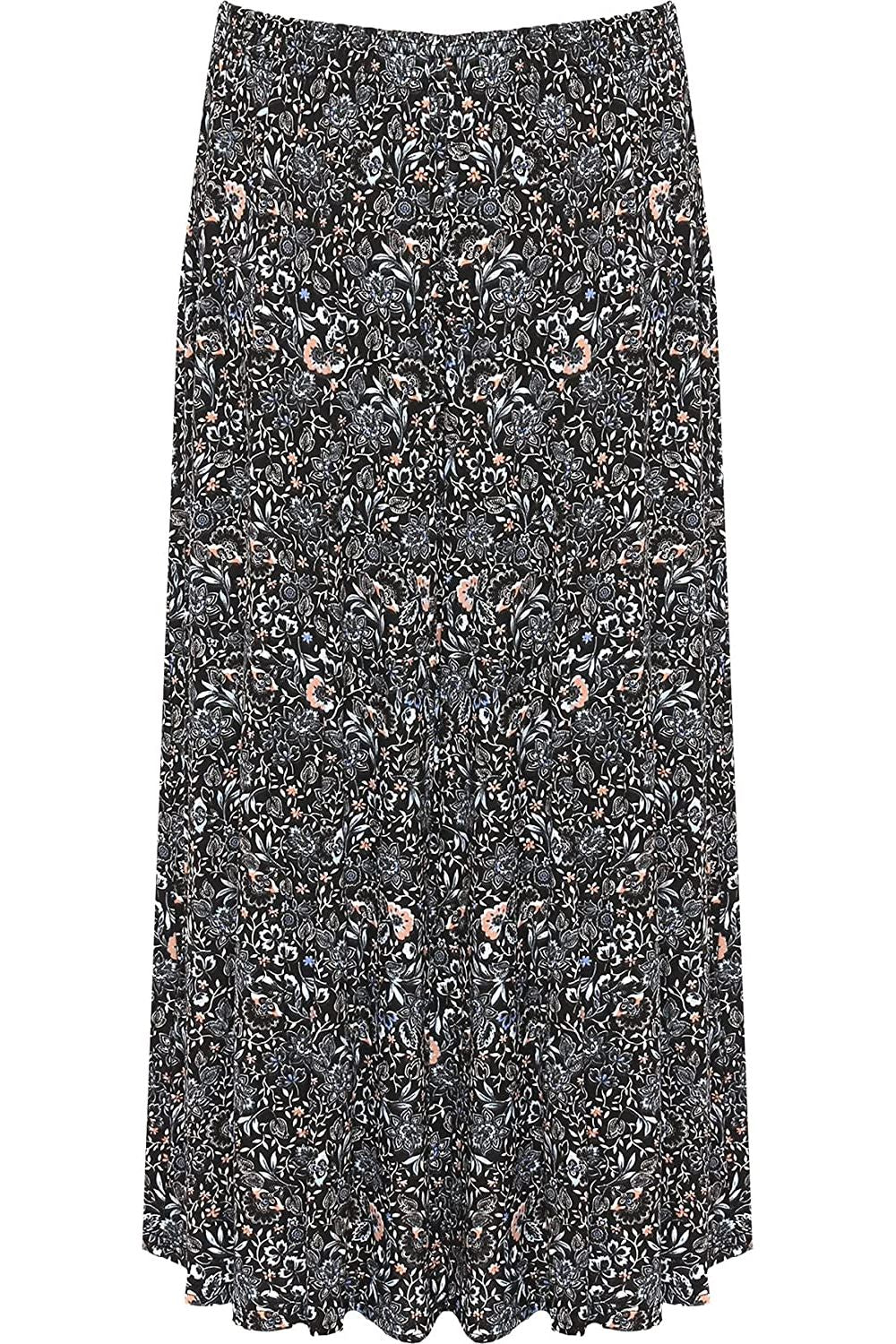 Peach Floral Midi Skirt Skirt WearAll