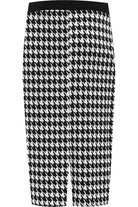 Plus Size Midi Skirt Dogtooth