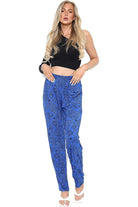 Paisley Print Full Length Trouser Trousers WearAll Paisley Royal Blue 14