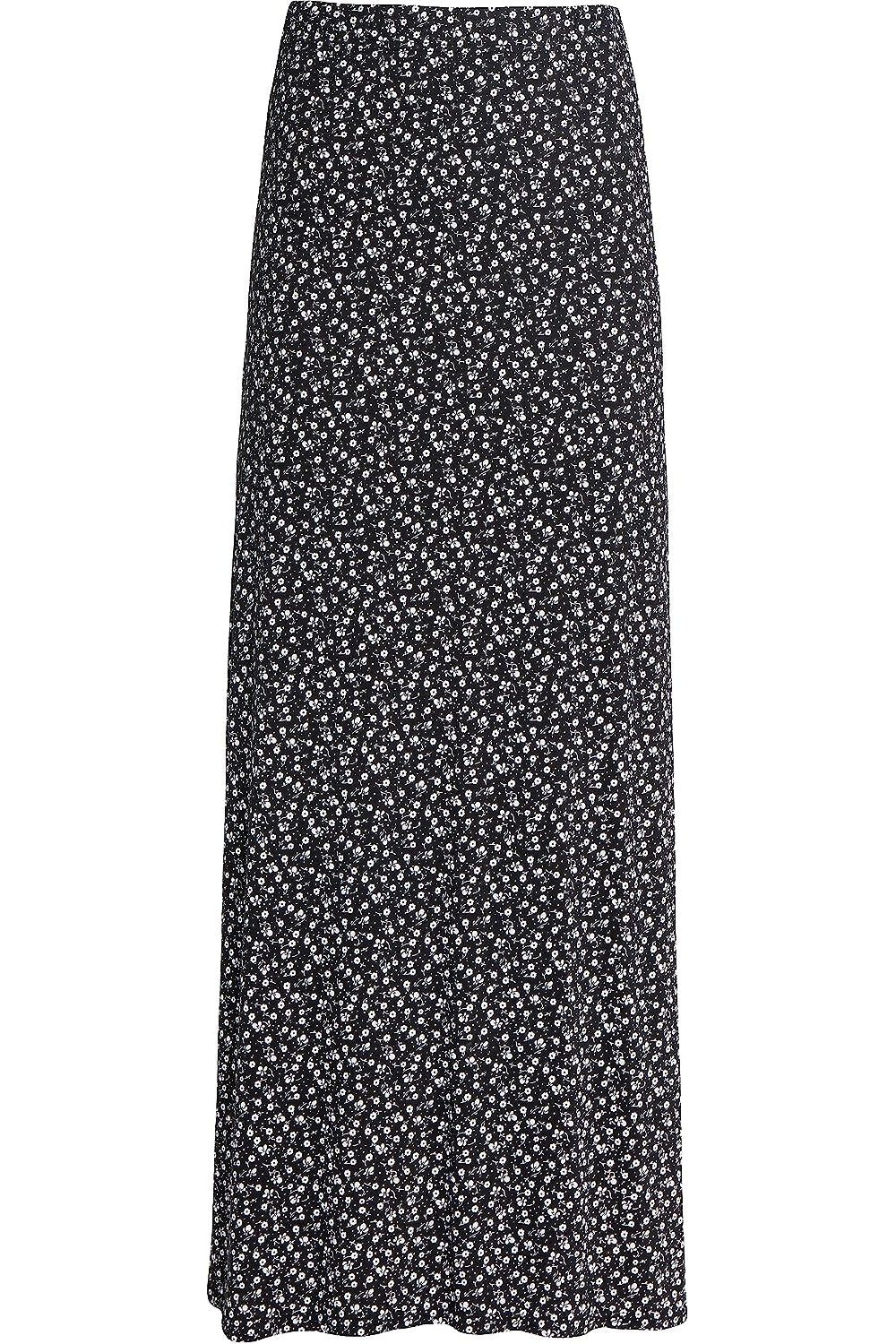 Plus Size Small Flower Print Maxi Skirt Skirt WearAll (Small Flower) 14