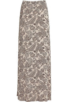 Plus Size Stone Paisley Print Maxi Skirt Skirt WearAll Pasiley Stone 14