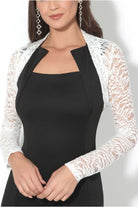 Cropped Lace Bolero Shrug Tops WearAll White 12-14