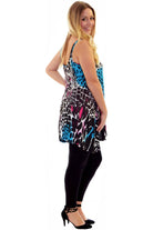 Plus Size Abstract Print Strappy Dress Vest Top Dress WearAll