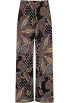 Wine Paisley Print Wide Leg Palazzo Trouser Palazzo WearAll