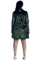 Plus Size Plain Velvet Swing Top Dress WearAll
