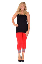 Plus Size Scallop Edge Sequin Leggings Leggings WearAll