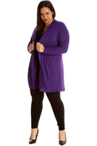 Plus Size Lace Back Open Pleated Cardigan Maxi Cardigan WearAll