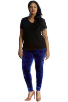 Full Length Crushed Velour Velvet Leggings Leggings WearAll 12-14 Royal Blue