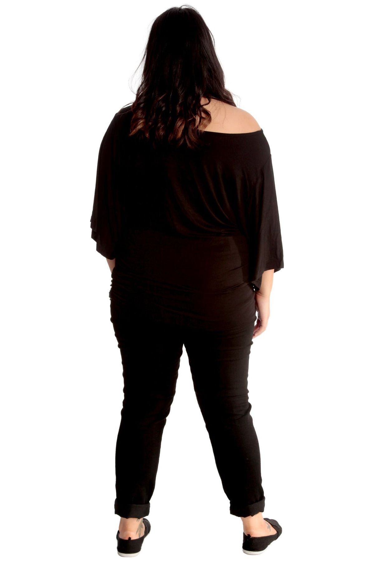 Tiger Print Glitter Batwing Top Tops WearAll