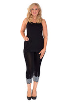 Plus Size Scallop Edge Sequin Leggings Leggings WearAll