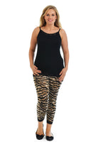 Cropped Tiger Lace Trim Leggings Leggings WearAll
