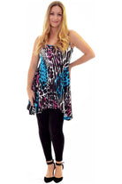 Plus Size Abstract Print Strappy Dress Vest Top Dress WearAll