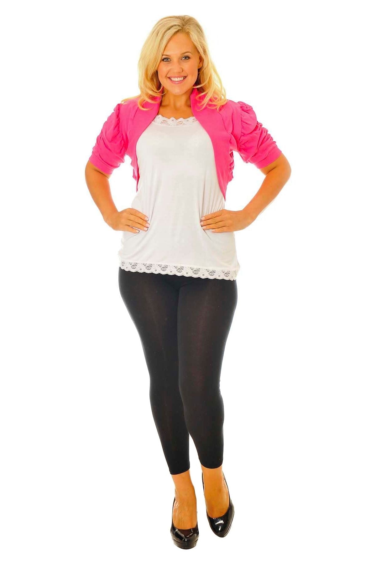 Puff Sleeve Bolero Shrug Tops WearAll